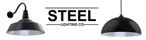 Barn-Style Indoor and Outdoor Lighting by Steel Lighting Co.